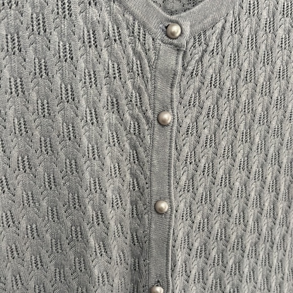 Gray 3/4 sleeve cardigan - Picture 2 of 6